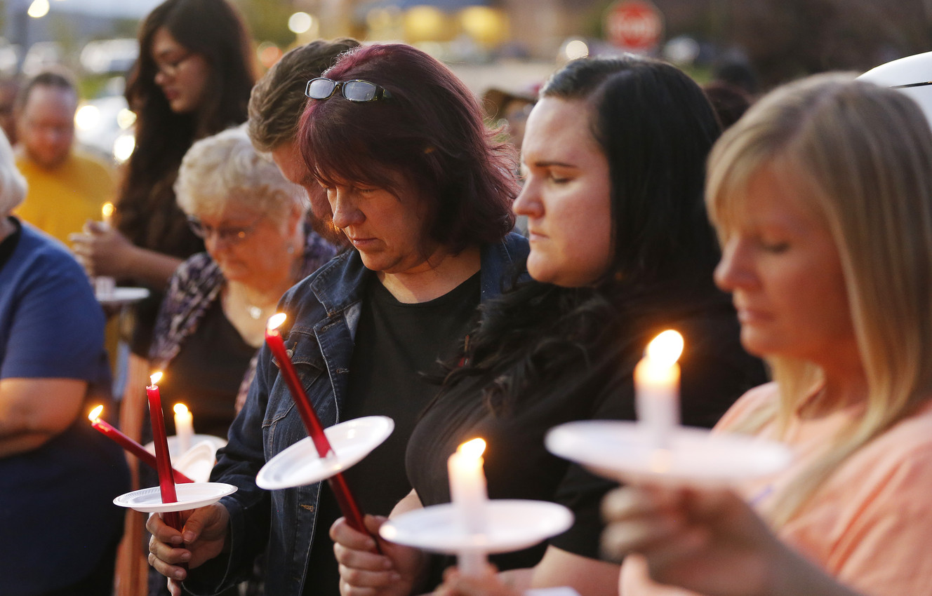 A candlelight vigil is held for Darrien Hunt in Saratoga Springs Sunday, Sept. 14, 2014. Hunt was shot and killed by Saratoga Springs police on Wednesday.