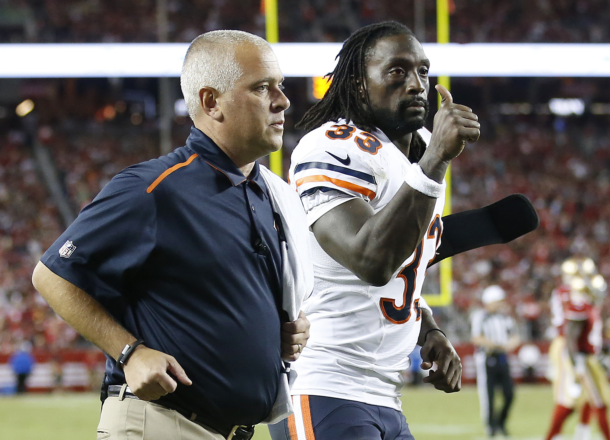 Bears place Tillman on IR with torn right triceps