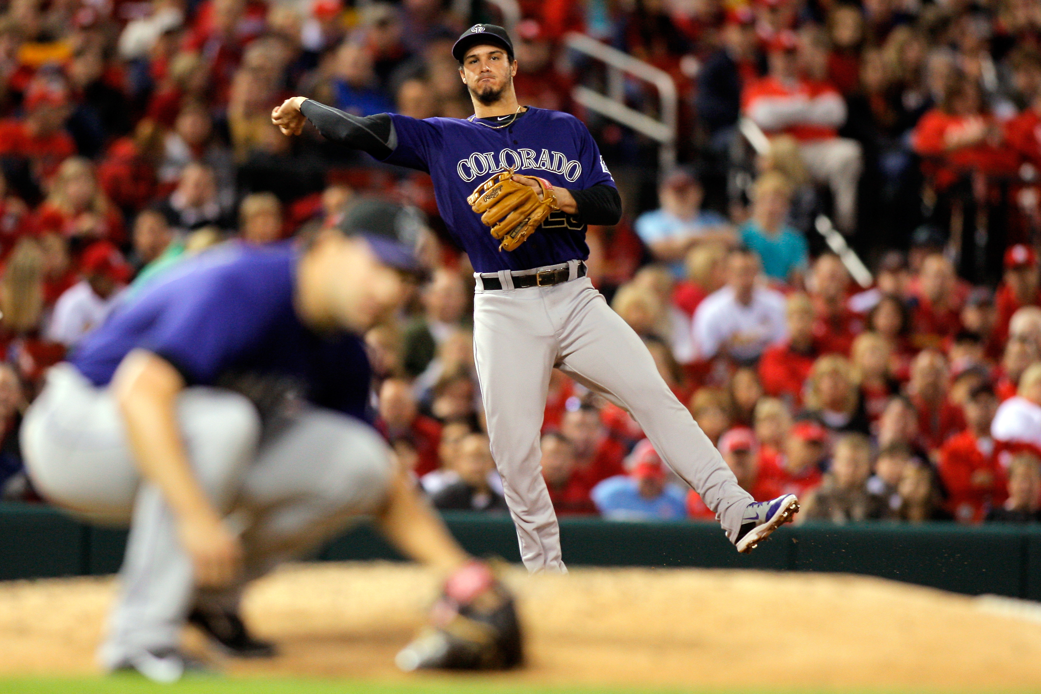 Arenado out with bruised chest, pneumonia