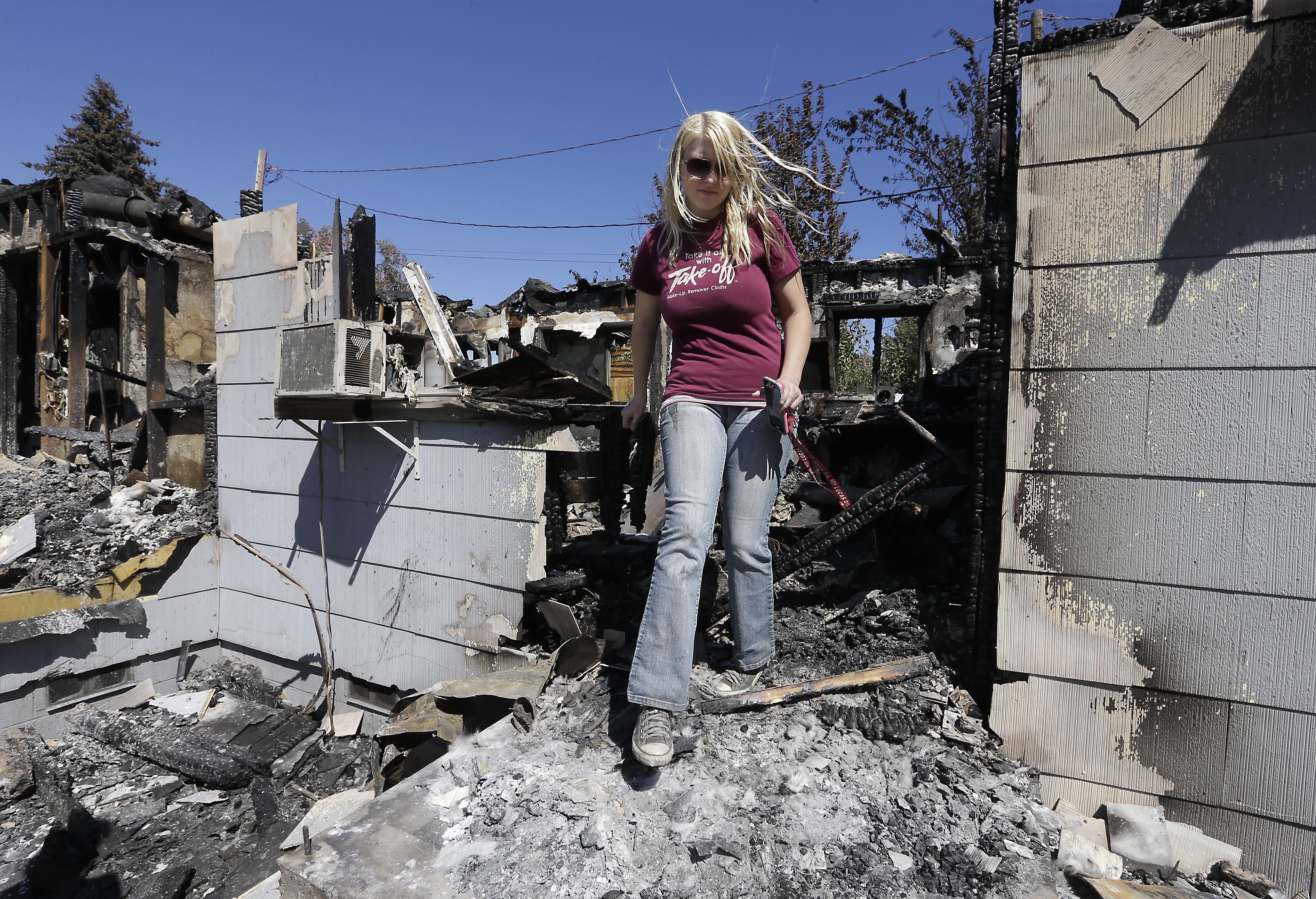 Woman in wildfire's path lost almost everything