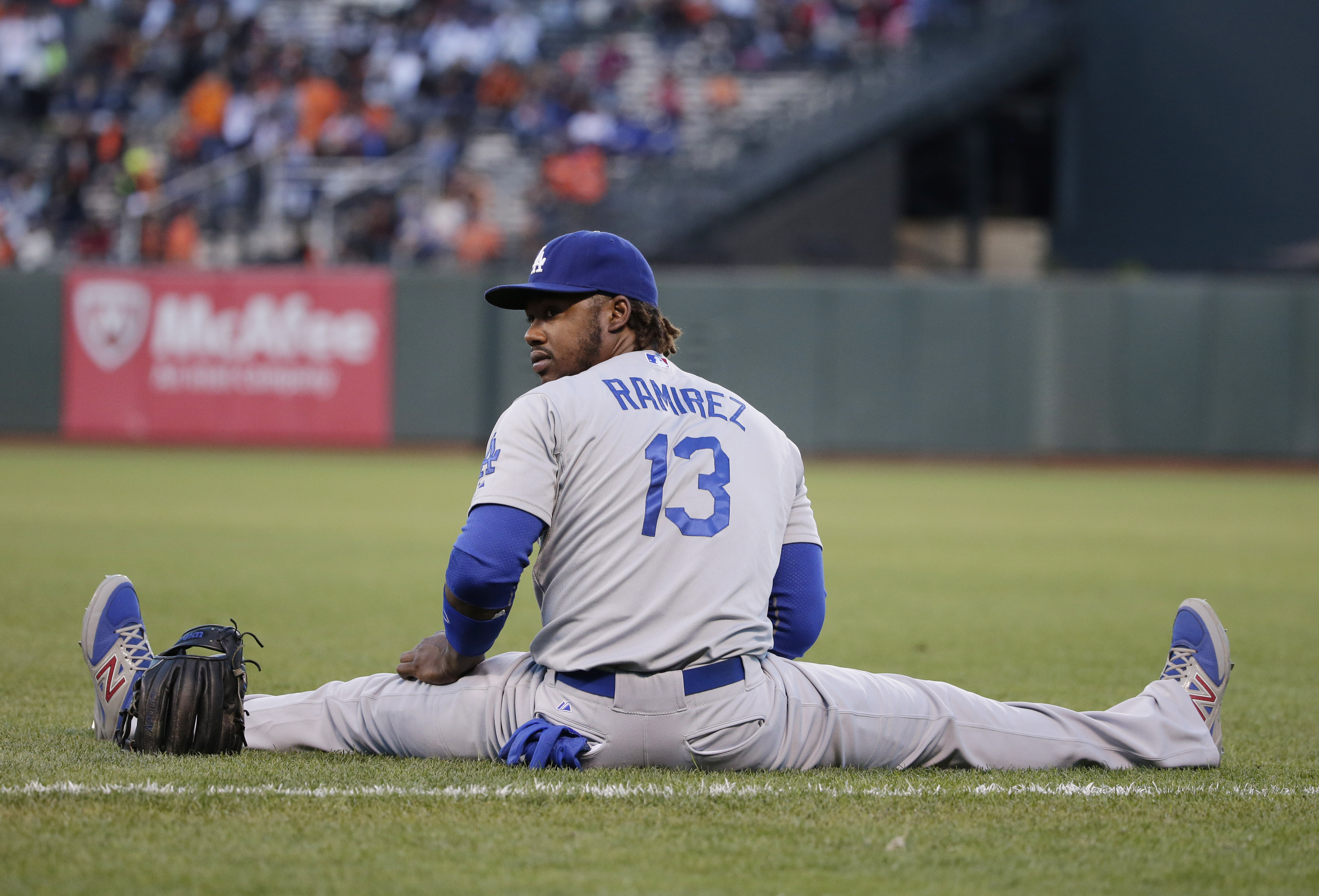 Hanley Ramirez a late scratch with strained elbow