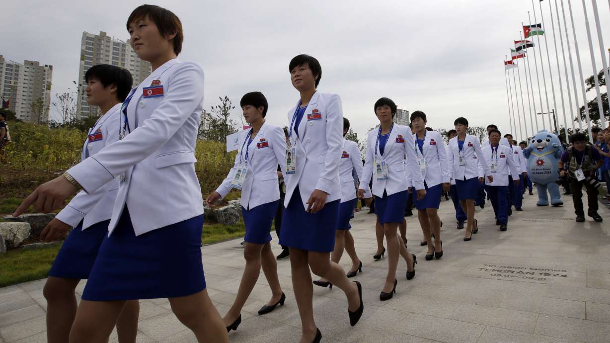 North Korean team welcomed to Asian Games village