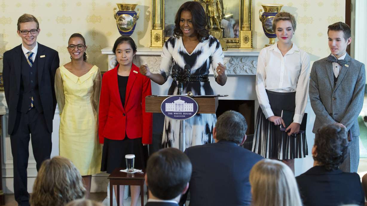 First lady introduces new class of student poets