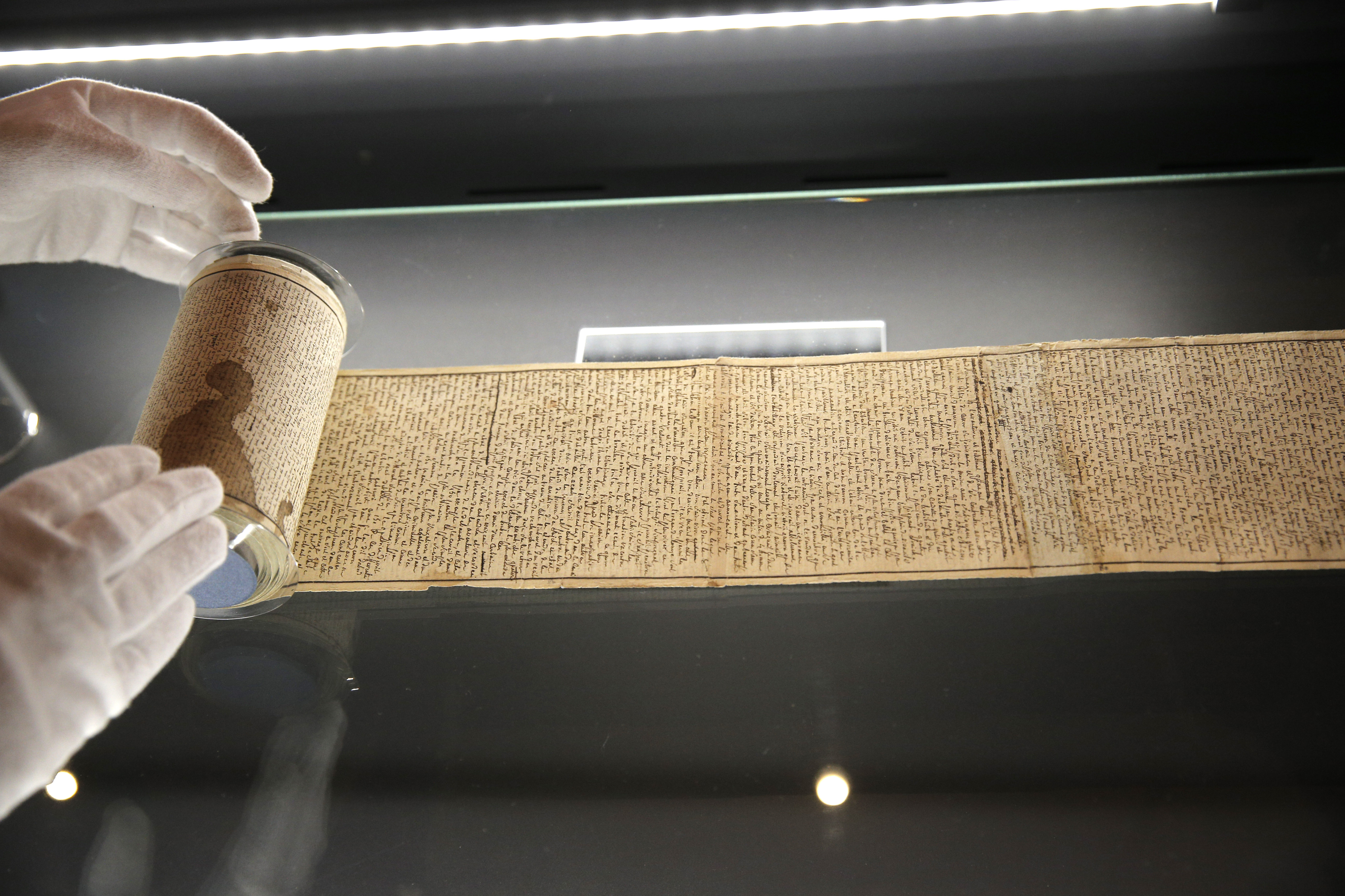 Original Marquis de Sade manuscript on display