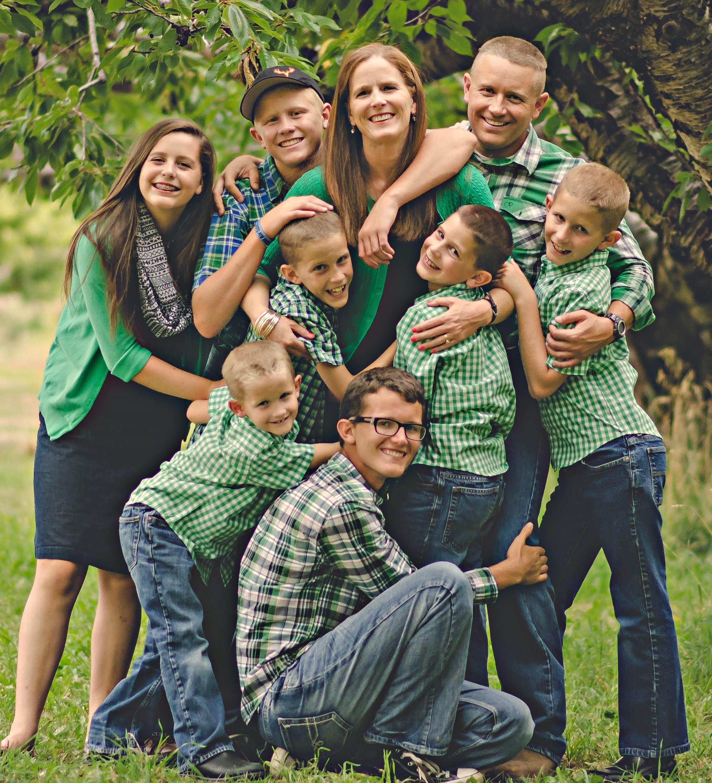 Cathi Grindley with her family.