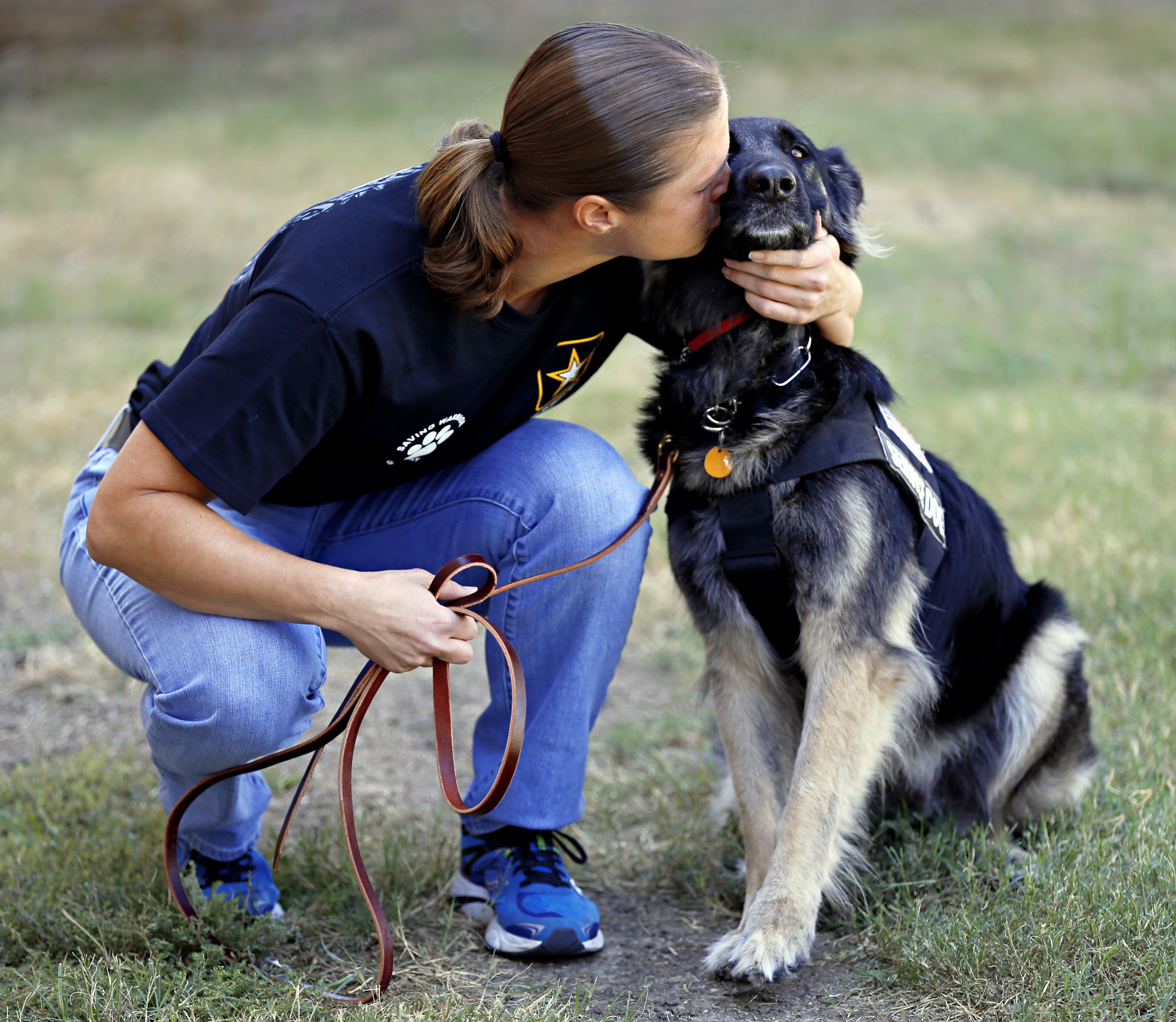 Rescued German shepherd helps traumatized ex-medic