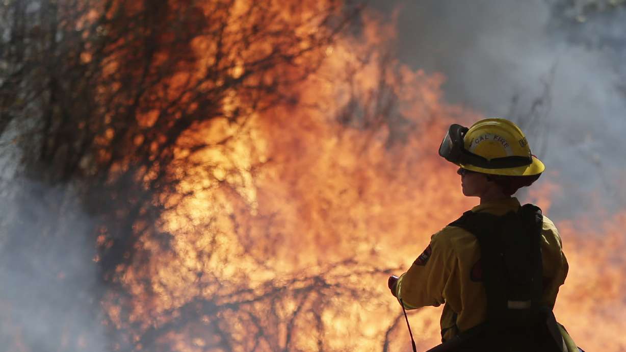 Huge California fire mostly spares infrastructure