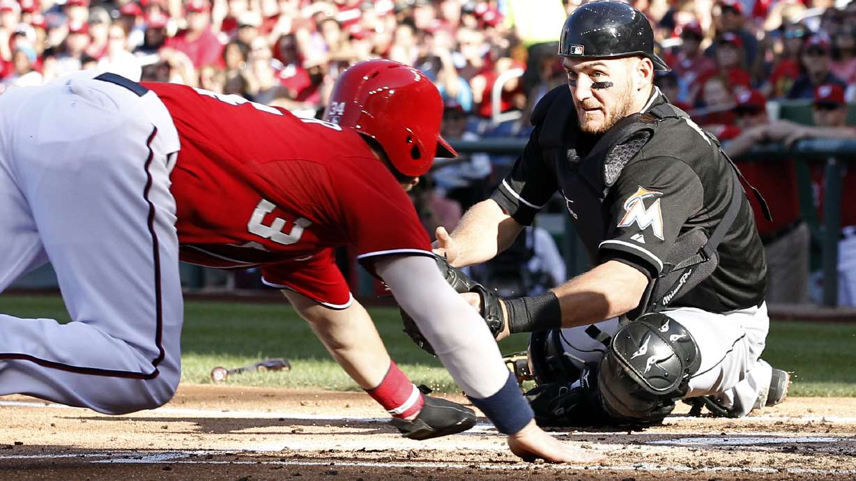 Strasburg gets Ks lead in NL, Nats top Marlins 5-1