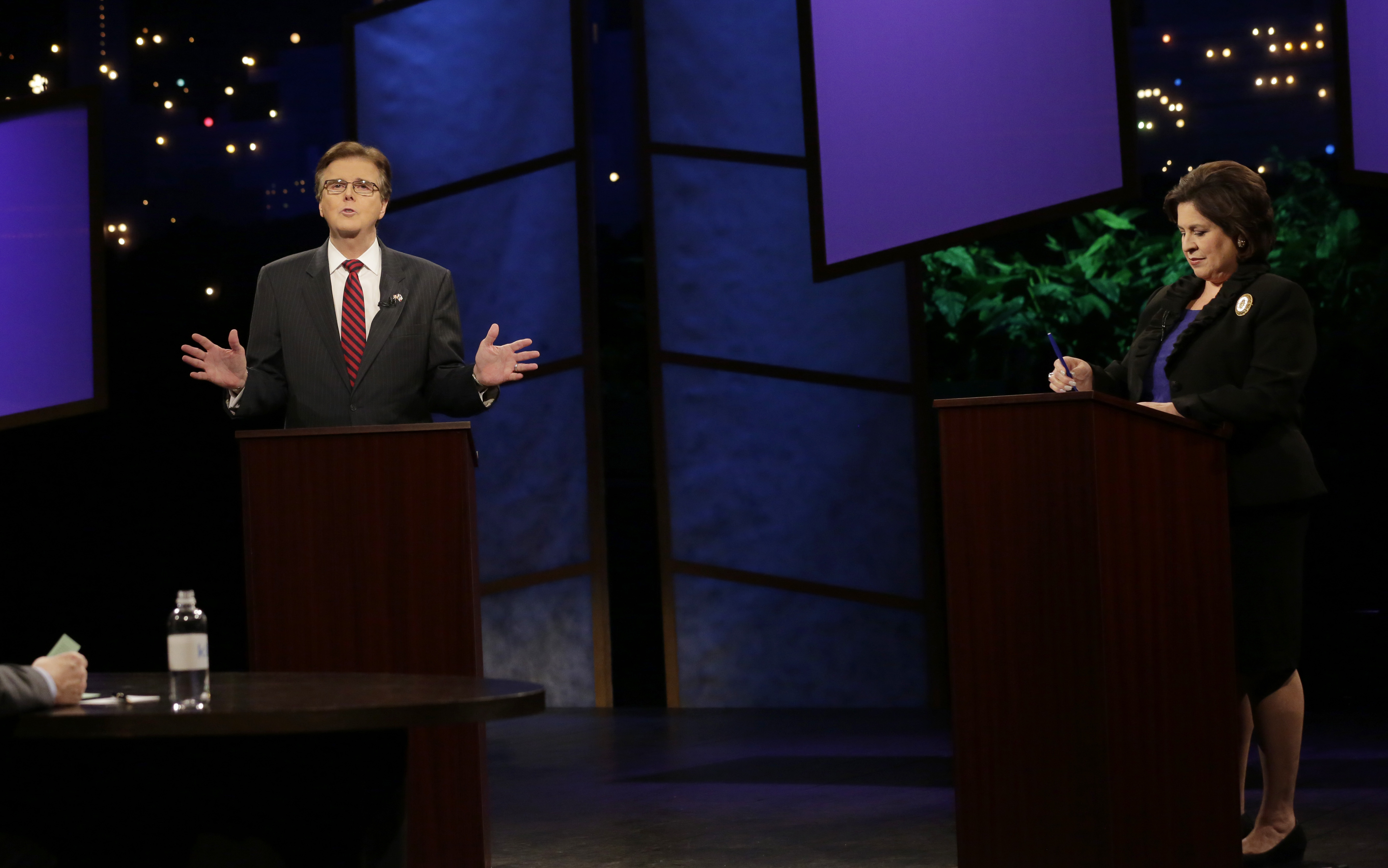 Patrick, Van de Putte go on attack in debate