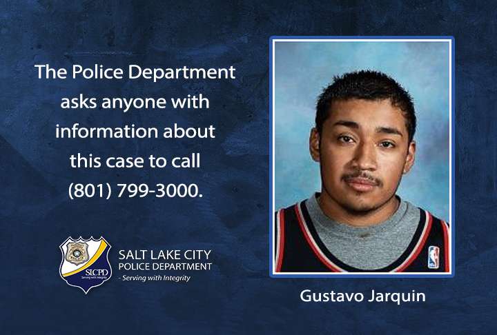 Salt Lake City police officers ask for any information that could help them solve the homicide case involving victim Gustavo Jarquin. Jarquin's body was found with gunshot wounds near Indiana Avenue and Redwood Road on Sept. 18. Anyone who may have information is asked to call Salt Lake police at 801-799-3000.