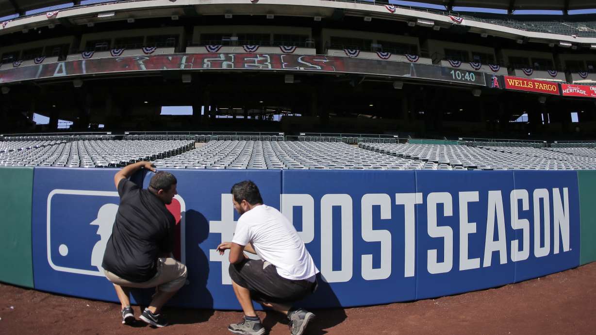 Trout makes playoff debut when Angels host Royals
