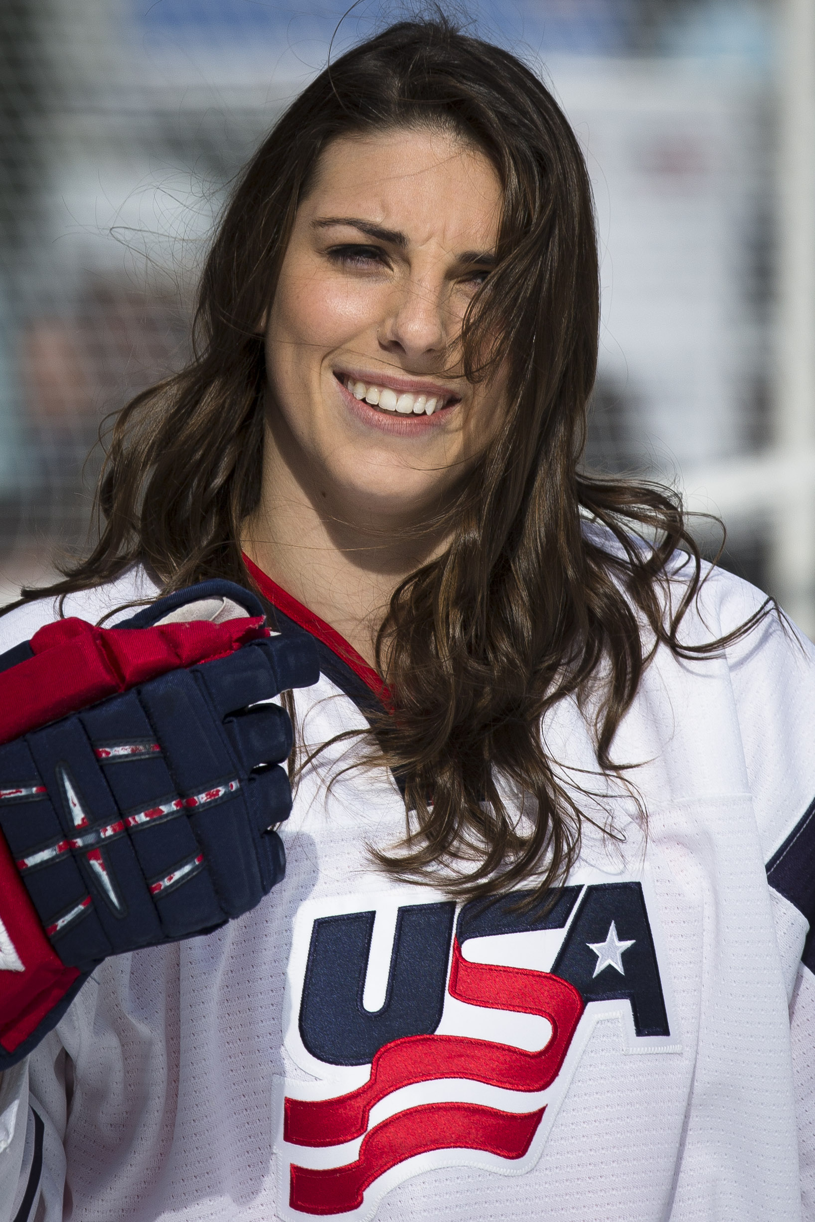 Hilary Knight skates in practice for Anaheim Ducks