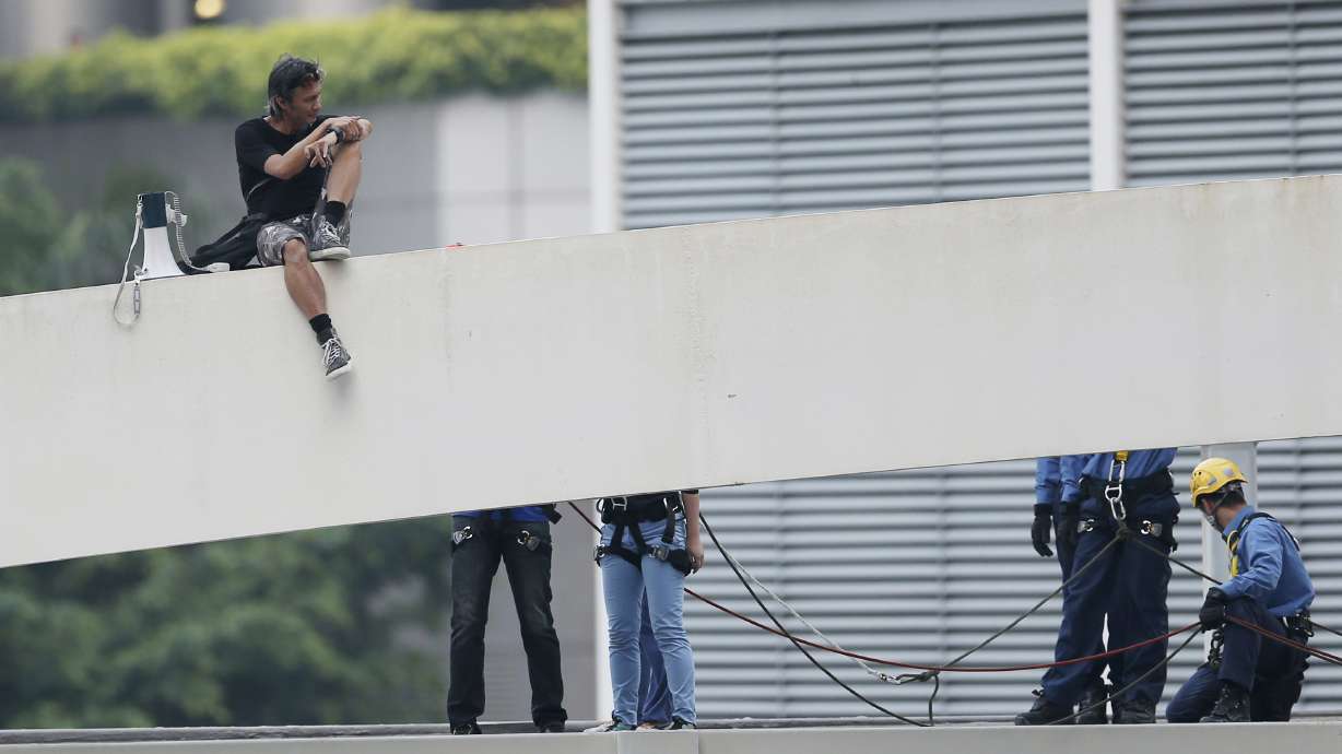 Murky players emerge from within Hong Kong protest