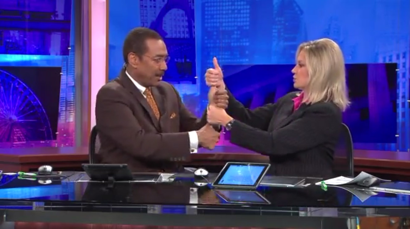 Have You Seen This? TV news anchors’ insanely elaborate handshakes