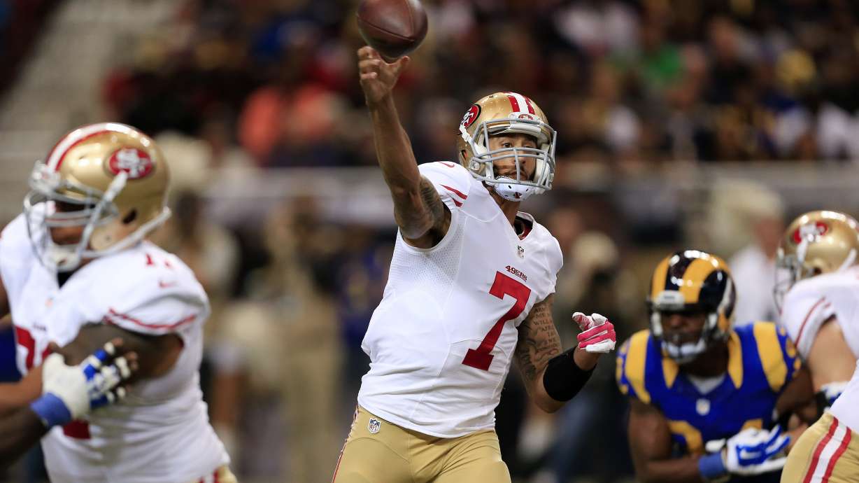 Kaepernick's fine cut in half