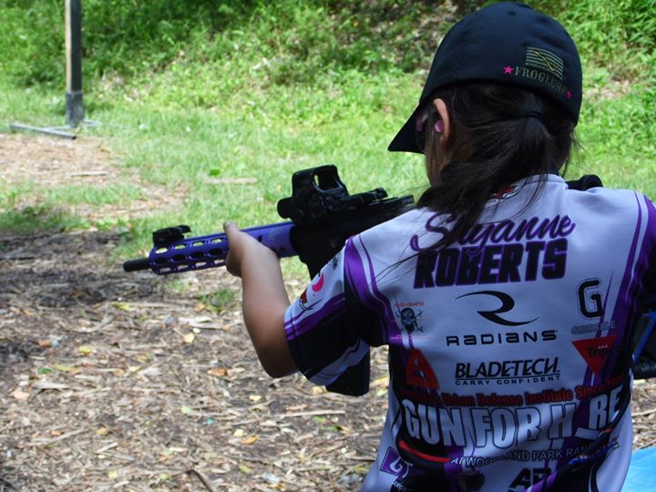 Shyanne Roberts, 10, is a competitive shooter. She competes professionally and placed second in the Women's Division of the New Jersey Ruger Rimfire Challenge. Roberts started learing gun safety when she was 5 and fired her first gun when she was 6, her father said. (Courtesy Dan Roberts)