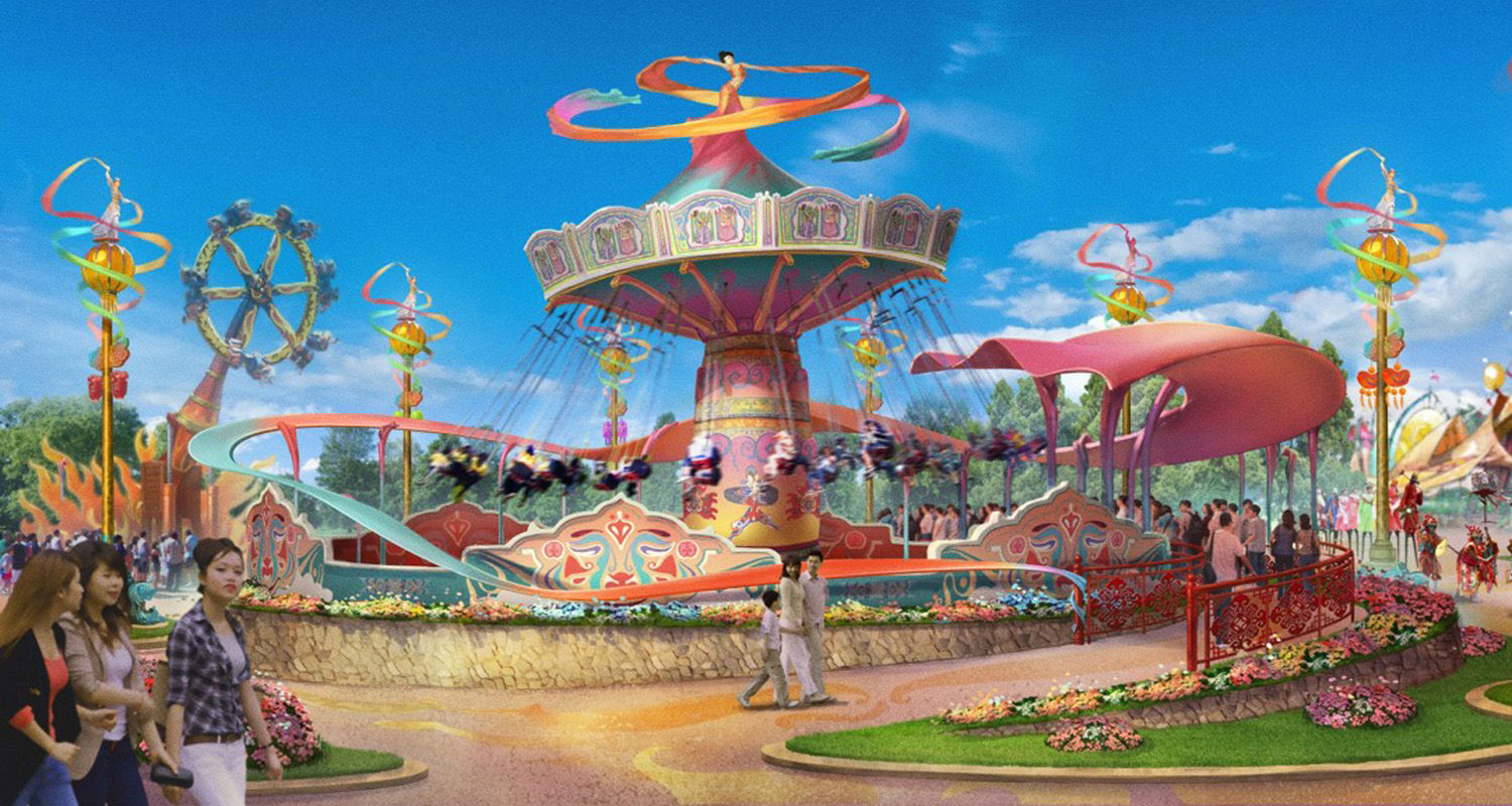 Taking inspiration from Chinese traditions, Wanda Hefei will feature a Chinese Opera Garden. The park will have a butterfly-themed area called Butterfly Wonderland and pirate ship attraction called Battle of Feishui (flying ship).