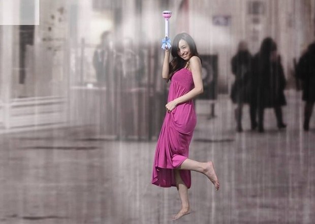 'Invisible' air umbrella pushes away rain