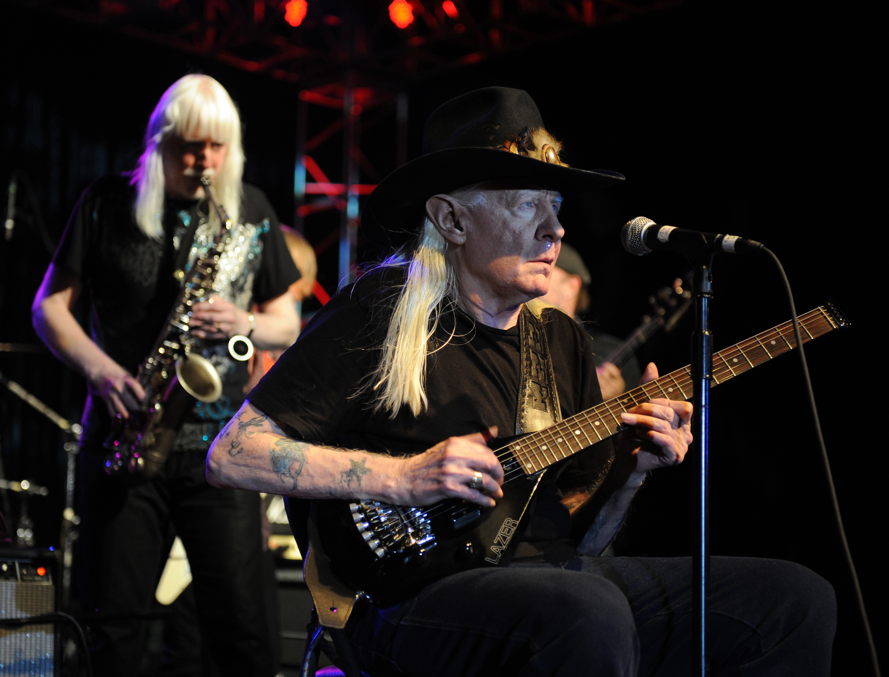 Winter's wife has blues listening to his new album