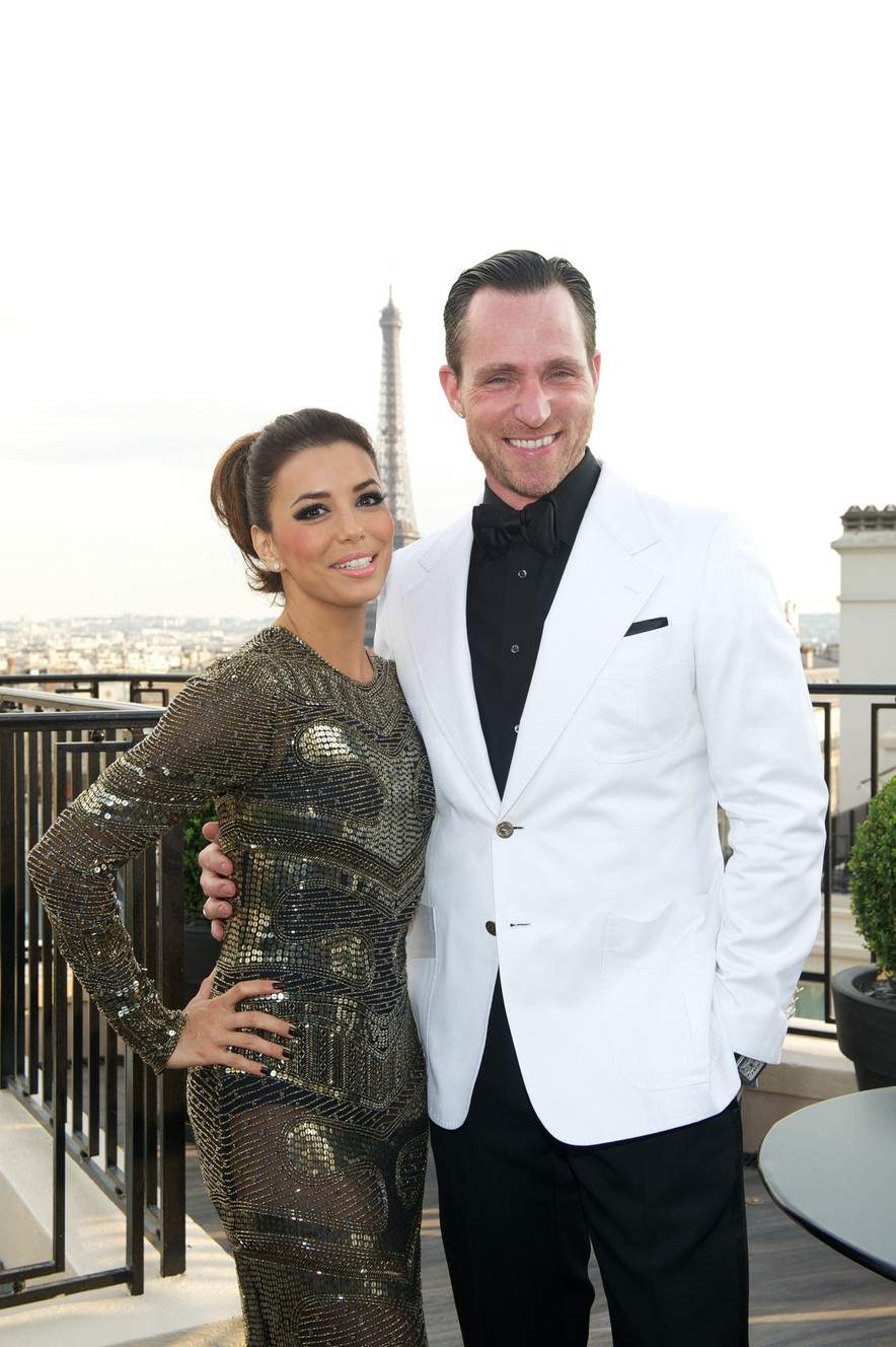 Jeff Leatham at The Global Gift Gala with Eva Longoria. (Photo: Julio Piatti)