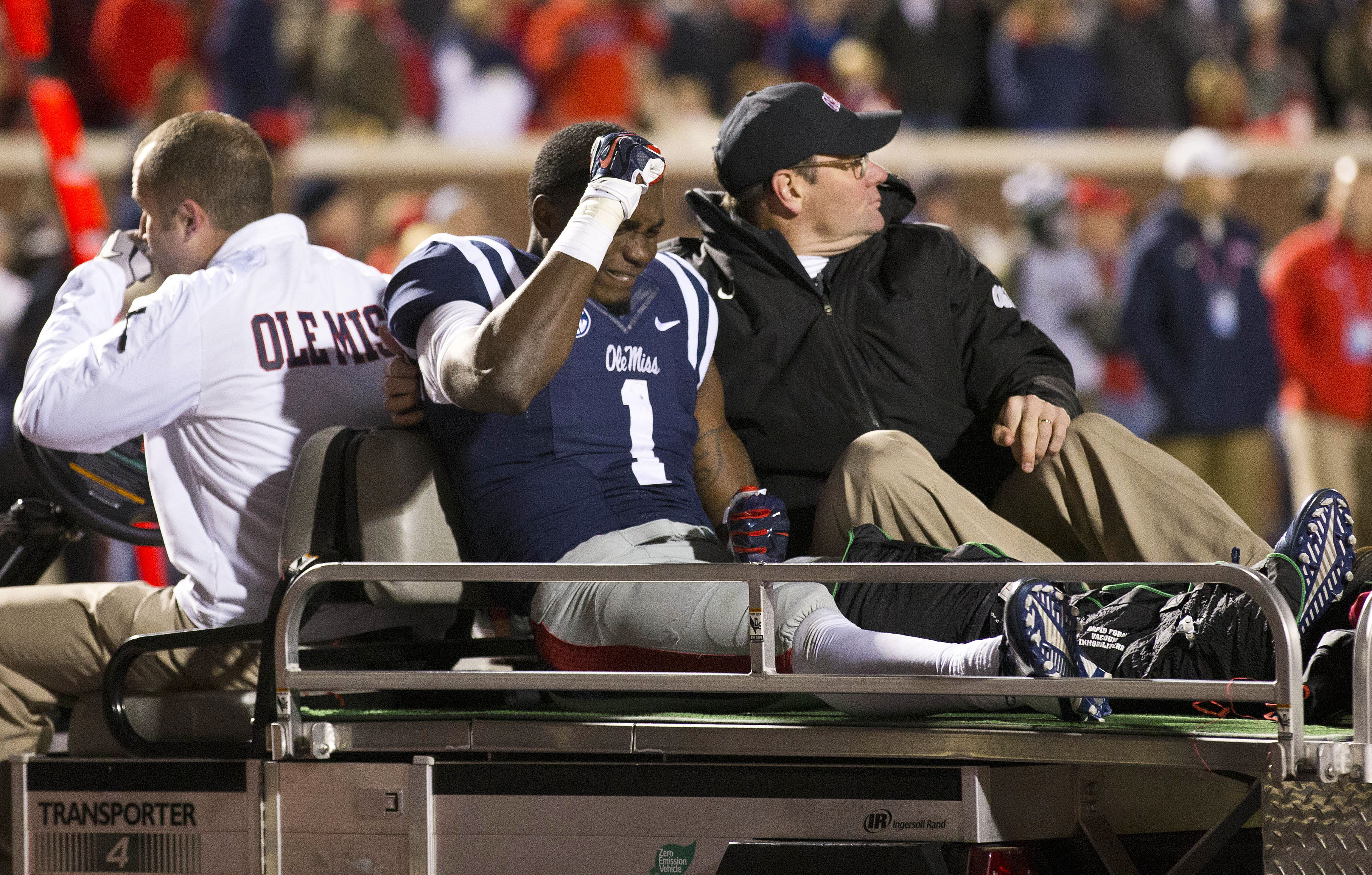 Ole Miss' Treadwell breaks leg, dislocates ankle
