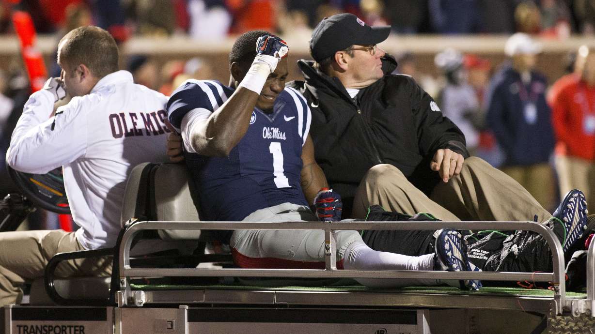 Ole Miss' Treadwell breaks leg, dislocates ankle