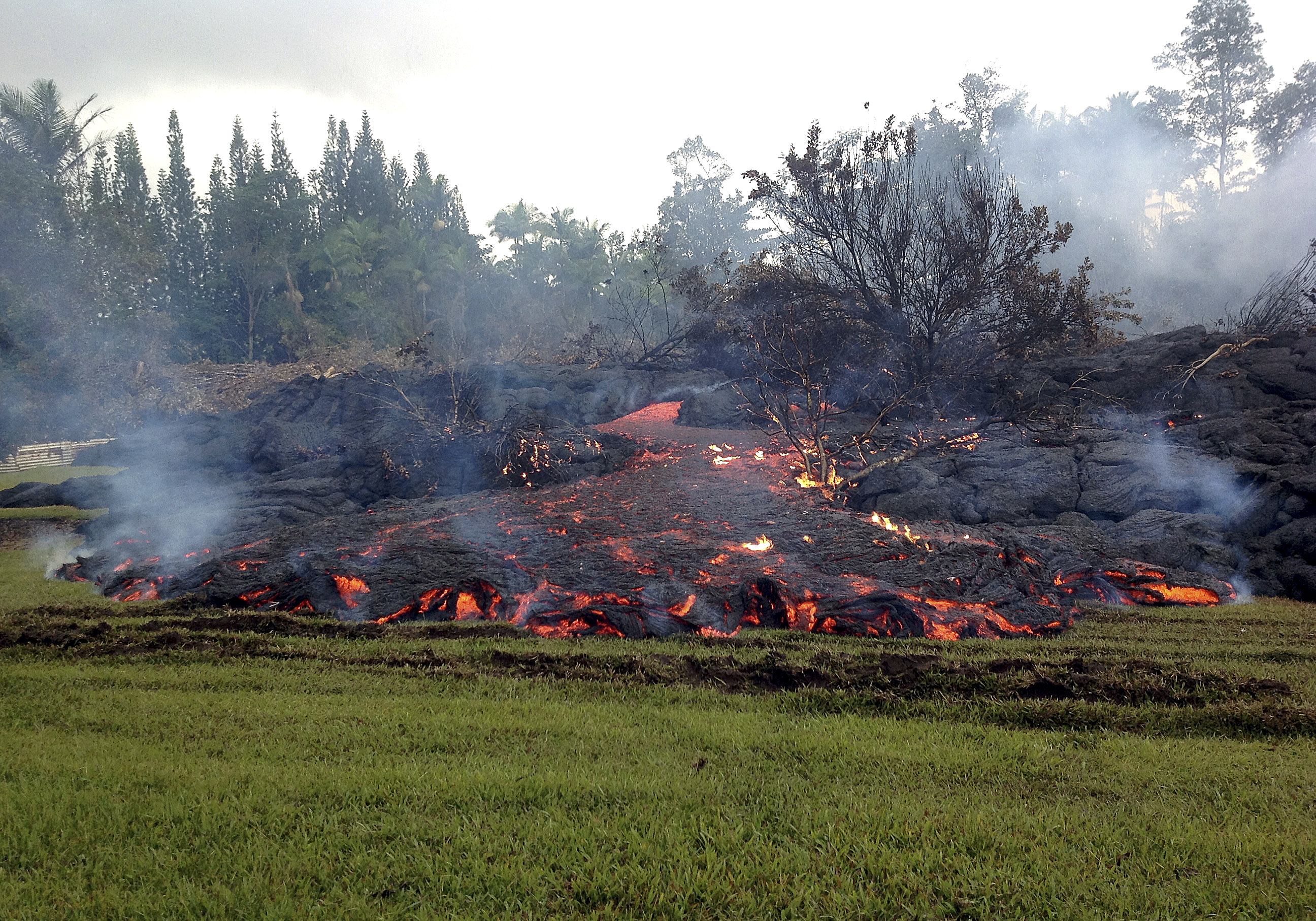 Family headstone spared by lava in Hawaii cemetery