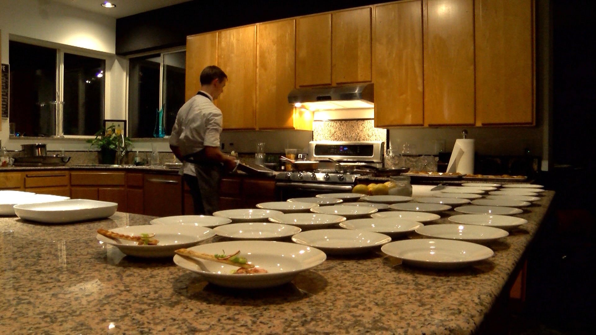 Tom Call stays home with his kids during the week and creates pop-up restaurants on the weekend. Credit: KSL-TV