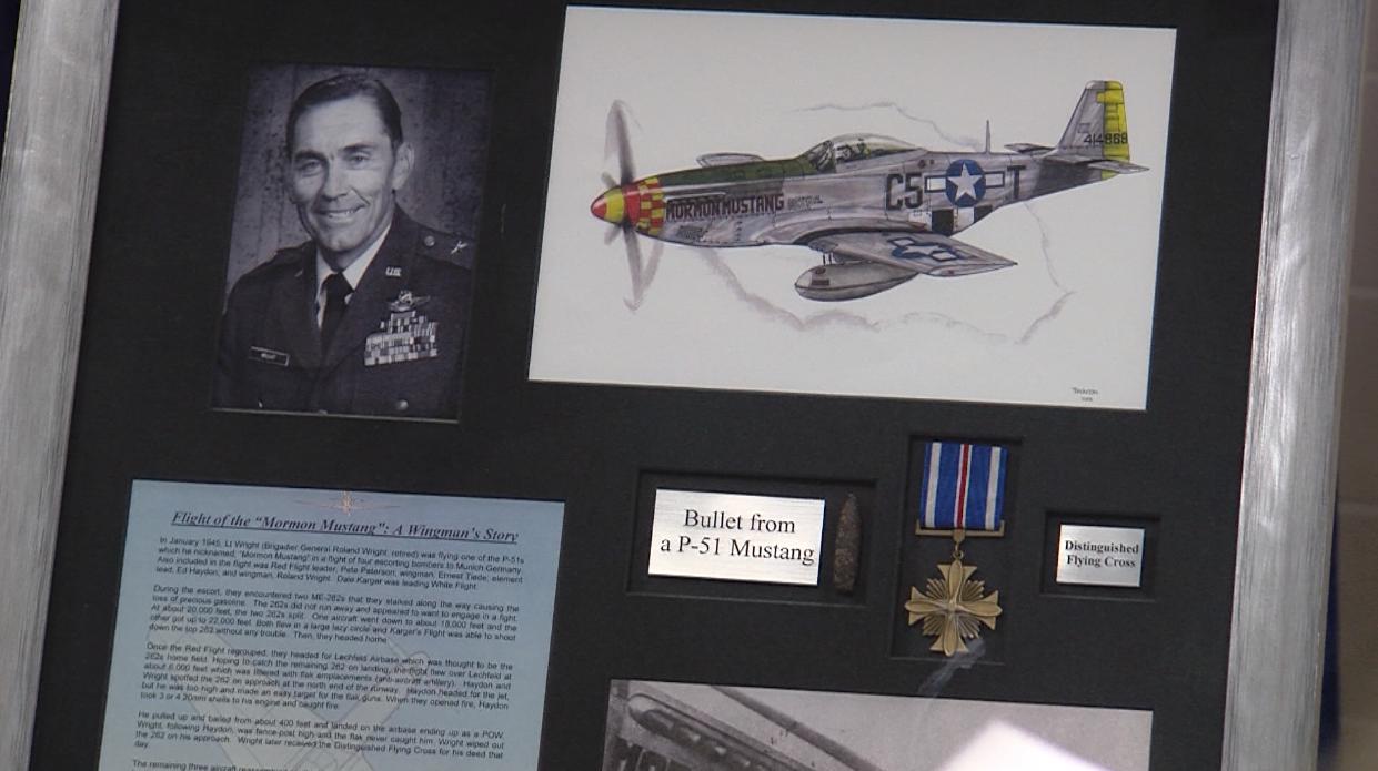 Retired Brig. Gen. Roland R. Wright, 95, flew 200 combat hours in three different P-51s with the 357th Fighter Group, and all were named "Mormon Mustang." His military career spans more than 30 years. Tuesday, the Utah Air National Guard renamed its base the Ronald R. Wright Air National Guard Base. (Photo: Wright Family)