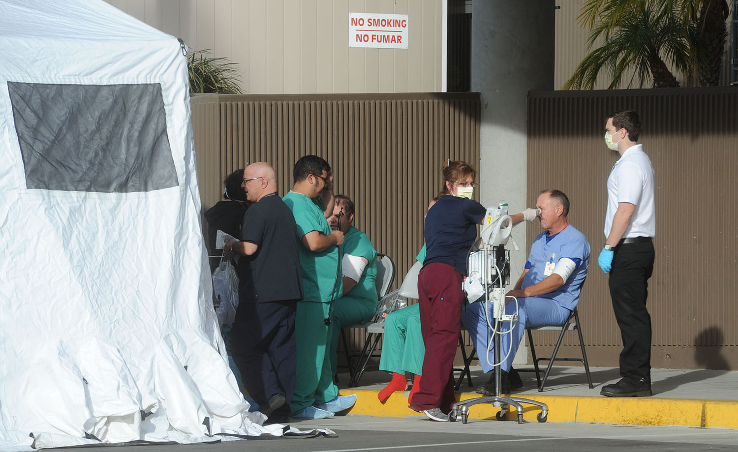 Crews try to ID substance in California fire