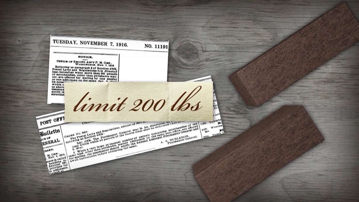 Back in 1916, the post office tried to stop the mass mailing, setting a limit of 200 pounds a day from one person to the same recipient. (John Hollenhorst/KSL TV)
