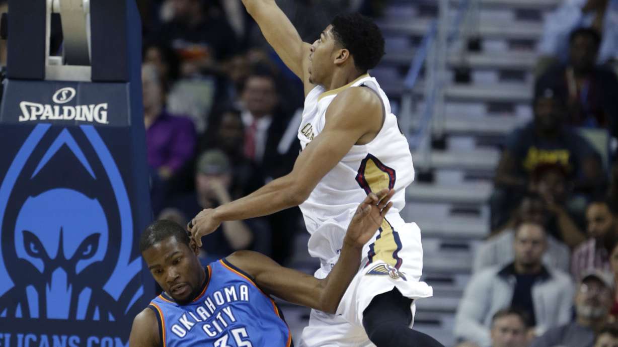 Durant returns, but Pelicans down Thunder 112-104