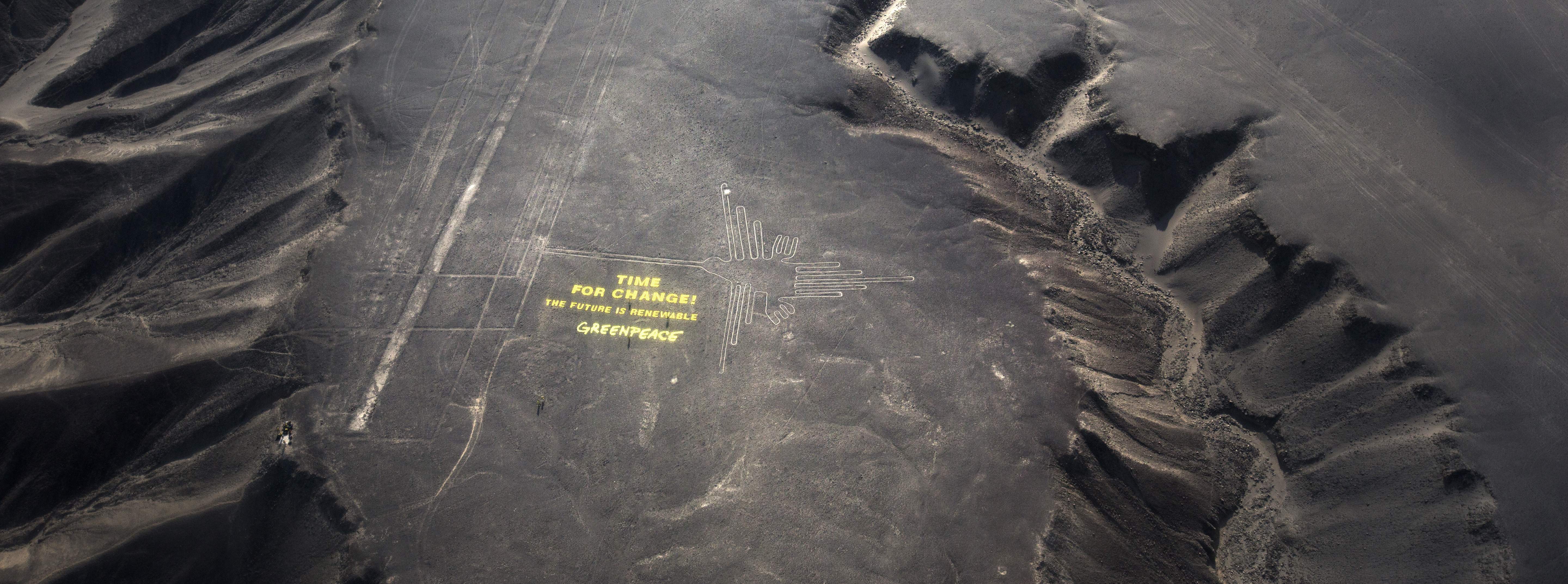 Greenpeace apologizes for Nazca lines stunt