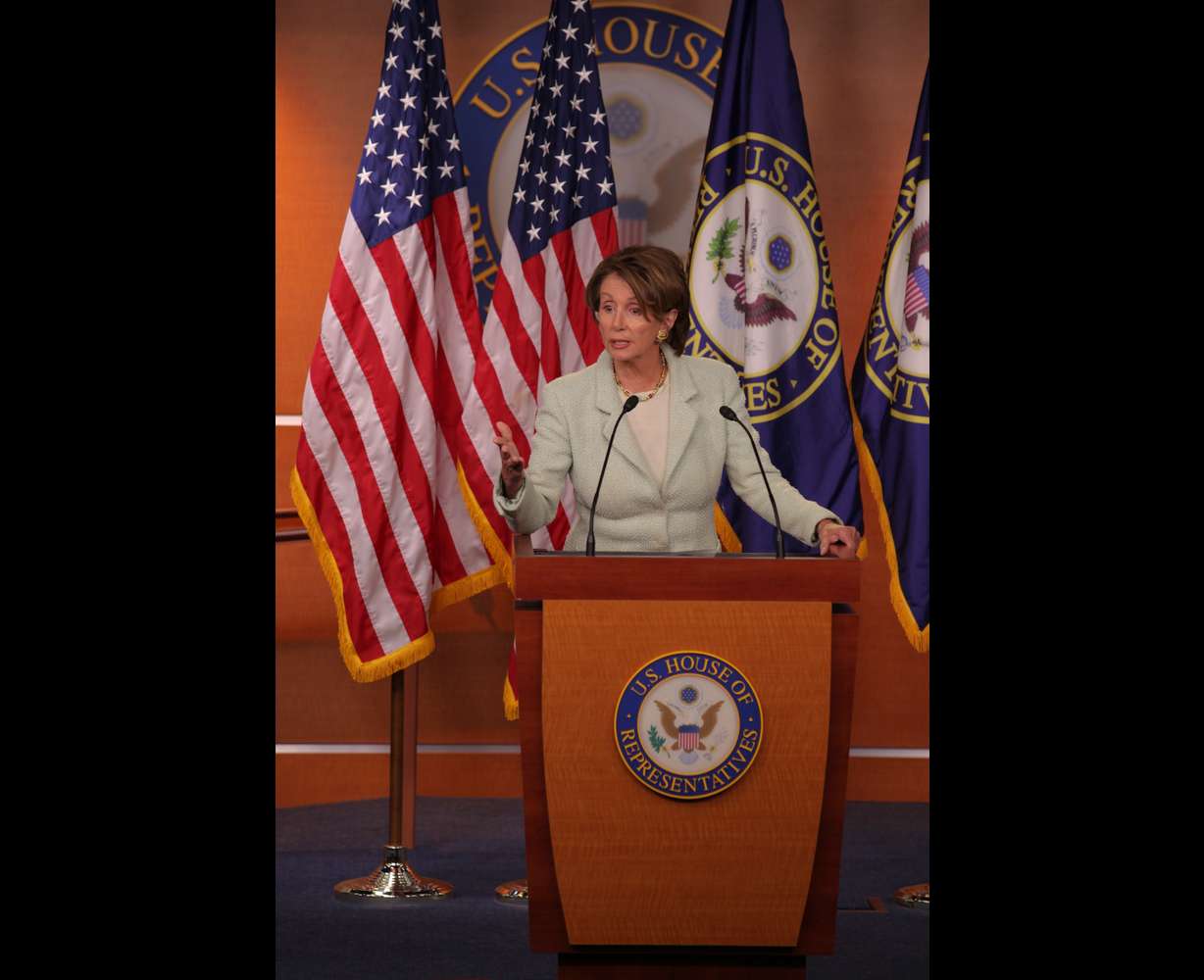 House Minority Leader Nancy Pelosi speaks to reporters during her weekly press conference in Washington on Wednesday, January 18, 2012. (Anthony Umrani/CNN)