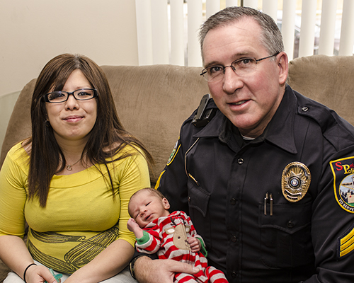 Police officer delivers baby at Springville home