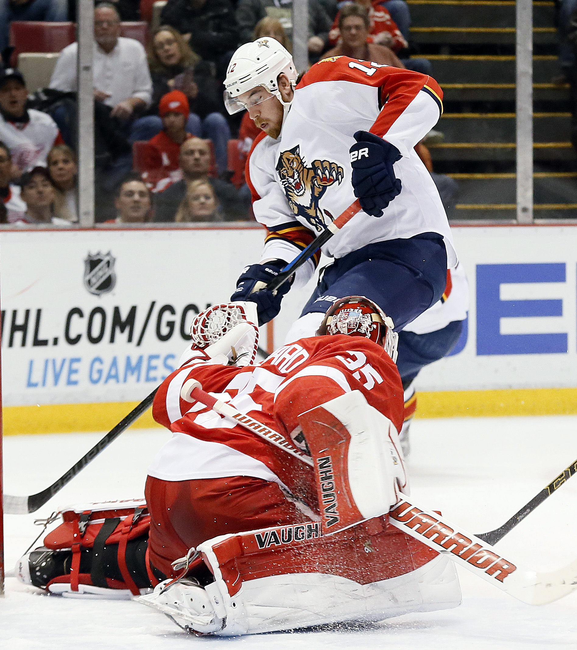 Trocheck, Pirri lift Panthers past Red Wings in SO