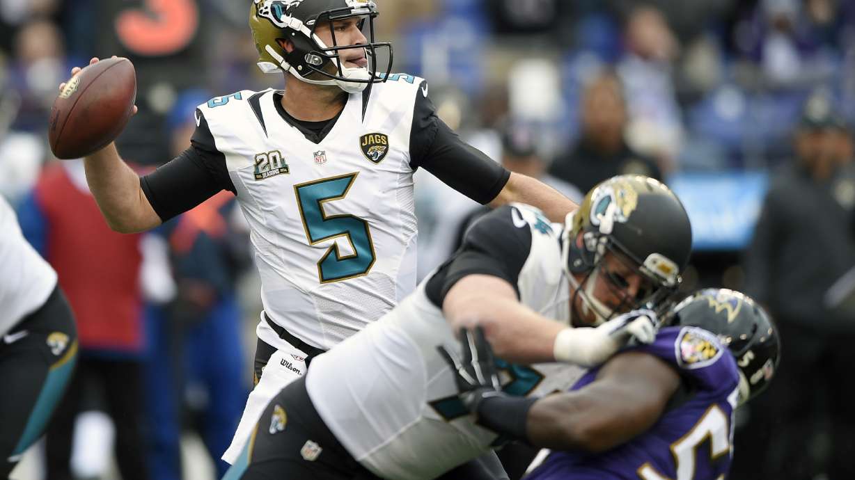 Jaguars quarterback Bortles questionable to play vs Titans