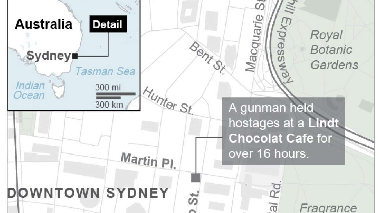 Timeline of Australia hostage drama at Sydney cafe