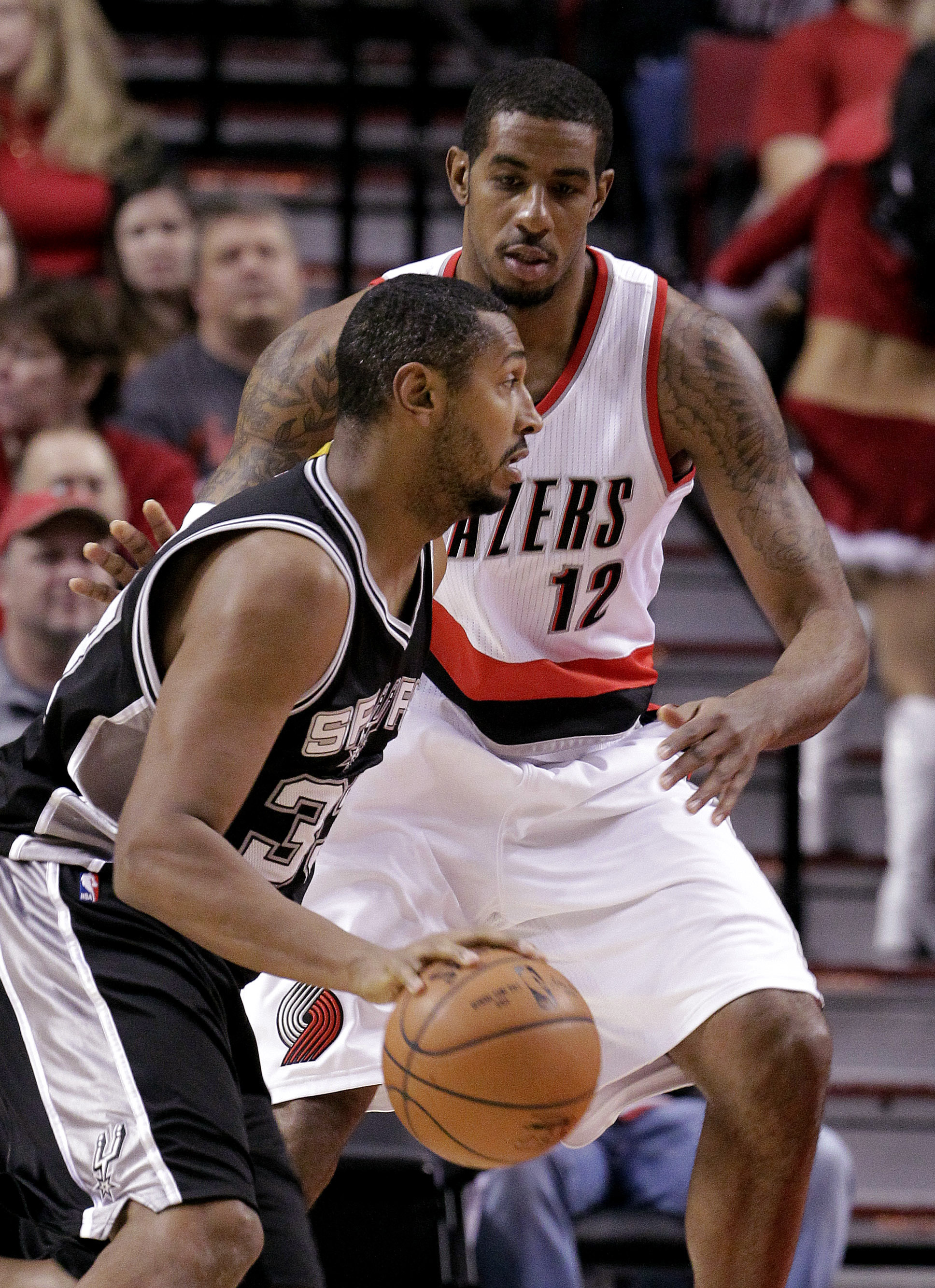Blazers defeat short-handed Spurs 108-95