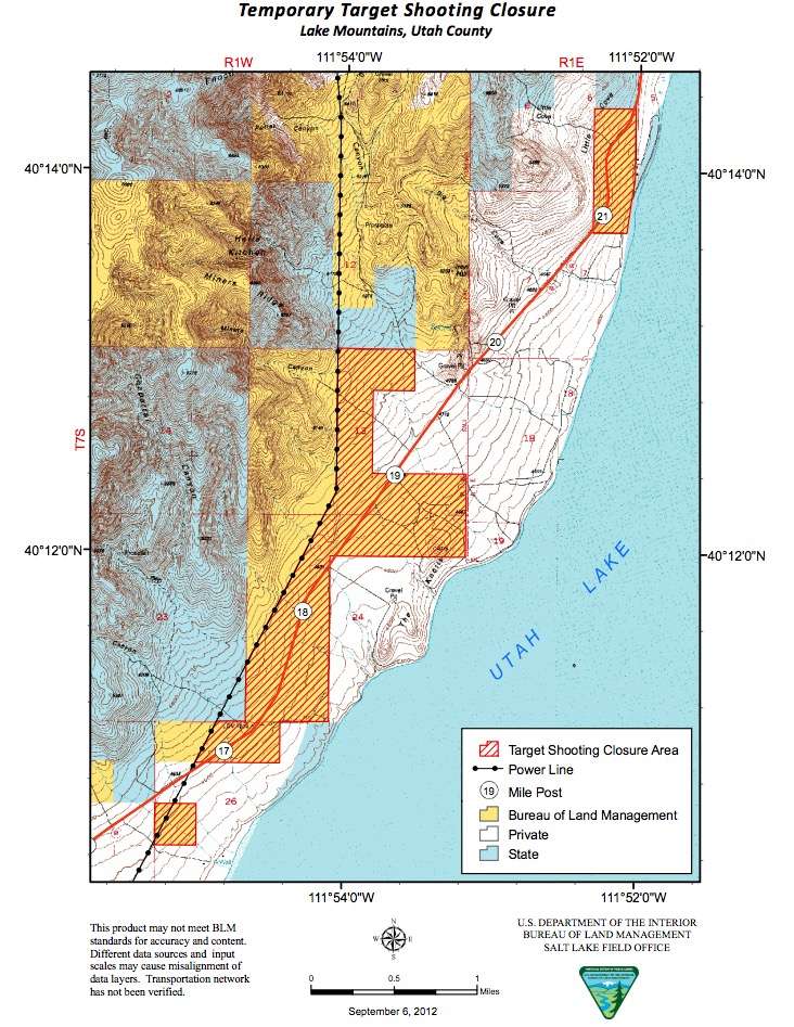 Map of Lake Mountain closure area. The BLM closed the area to target shooters for another two years. (Image: BLM)