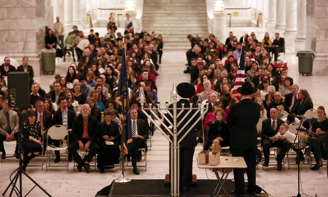 Celebrate miracles and share light, Herbert says at menorah lighting ceremony