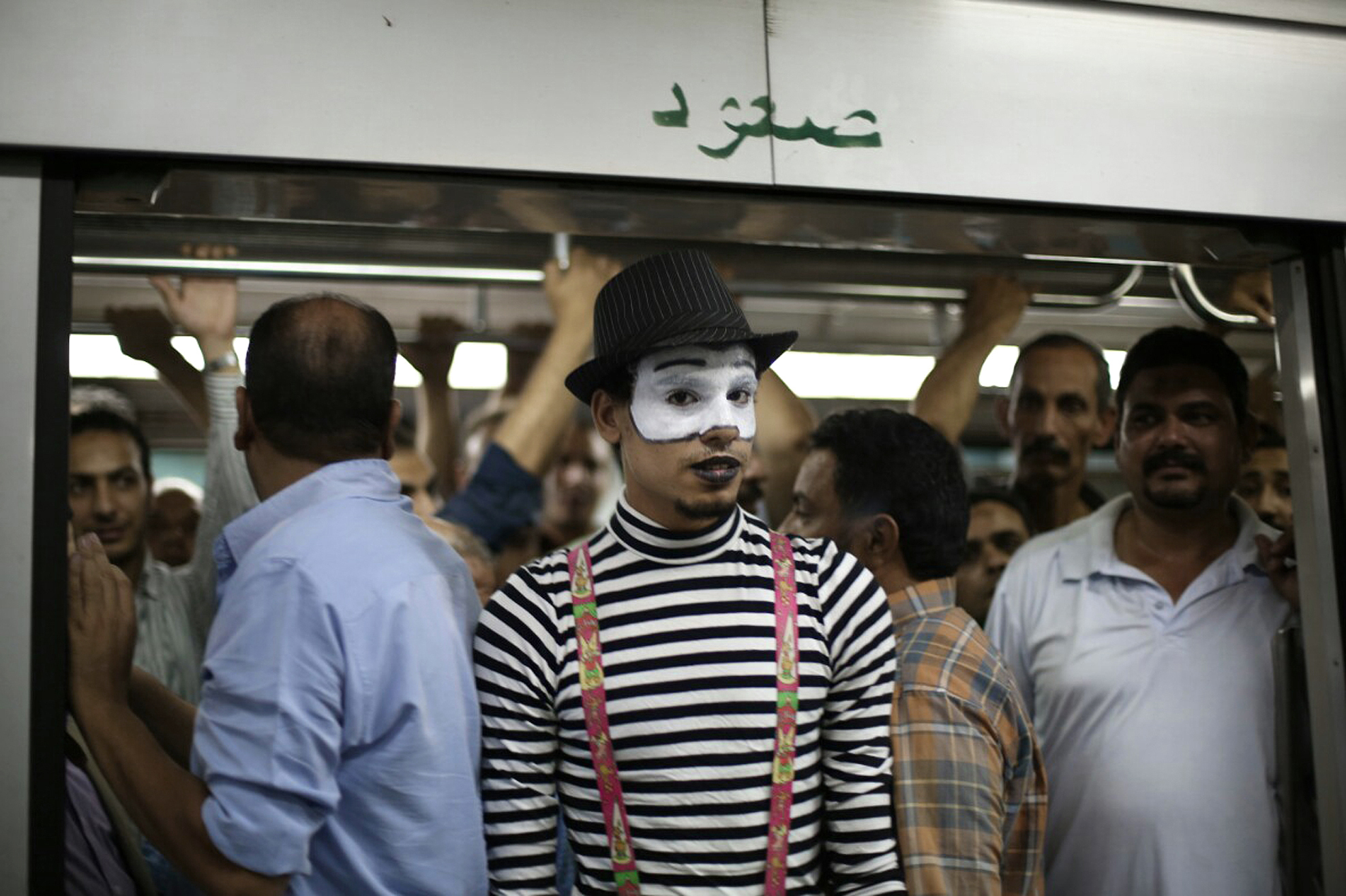 AP PHOTOS: Sheetos, the street-mime of Cairo