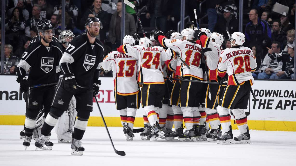 Gaudreau nets 3, Giordono gets winner for Flames