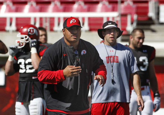 Former Utah assistant coach Kalani Sitake during Utah football practice in Rice-Eccles Stadium, Aug. 10, 2011, in Salt Lake City. (Photo: Tom Smart, Deseret News)