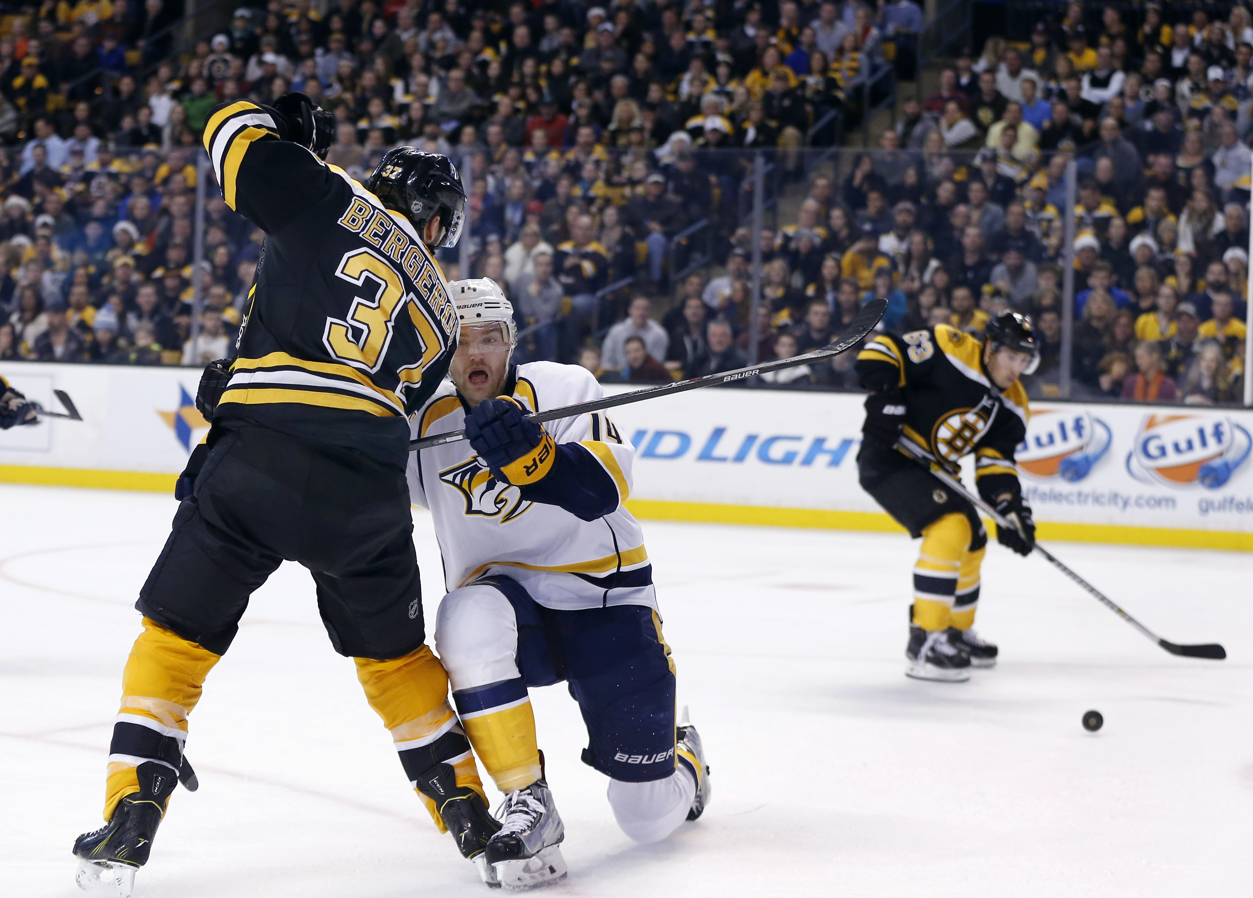 Marchand, Eriksson lead Bruins over Predators 5-3