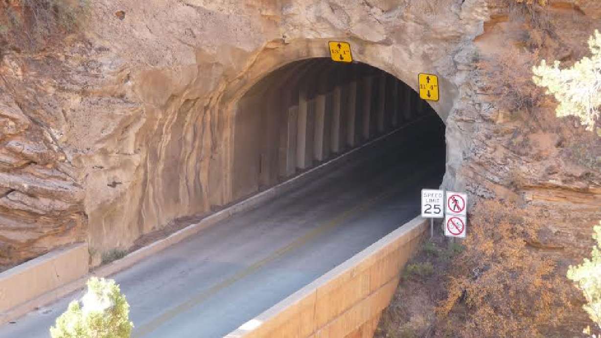 Semitruck gets stuck in historic Zion National Park tunnel
