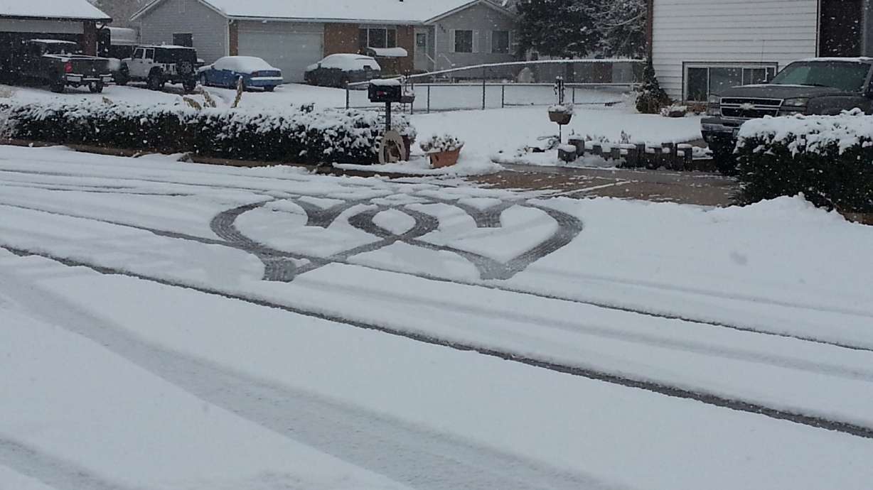 Snow falls throughout much of Utah on Christmas
