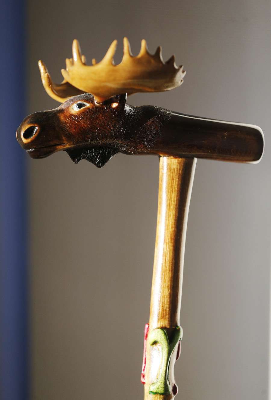 One of Bruce Gourley's hand-crafted canes is on display in Riverton on Friday, Dec. 5, 2014. (Photo: Jeffrey D. Allred, Deseret News)