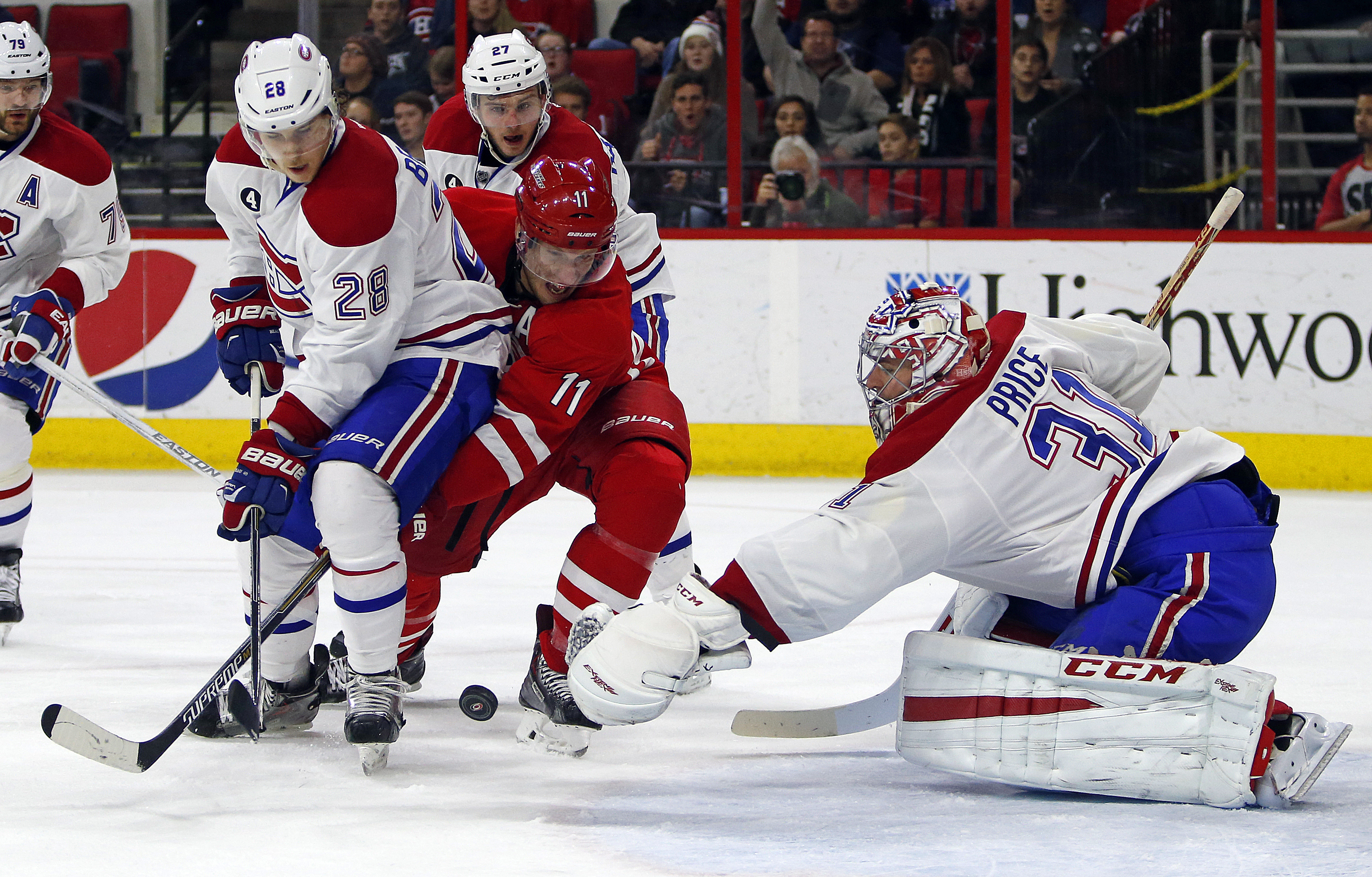 Sekac, Eller lift Canadiens to 3-1 win over Canes