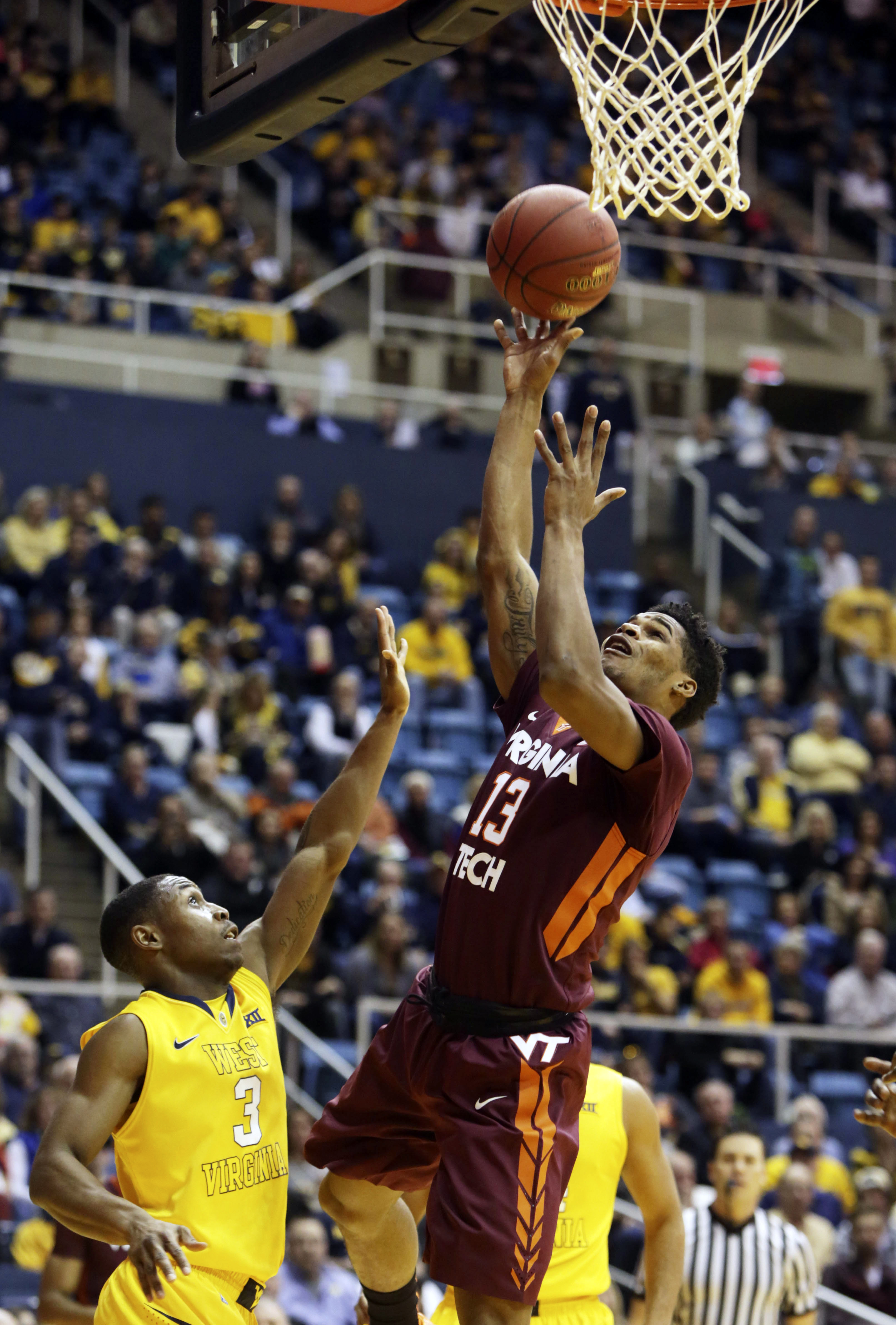 No. 17 West Virginia routs Virginia Tech 82-51